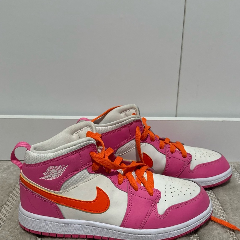 Jordan Kids Pink and Orange Sneakers